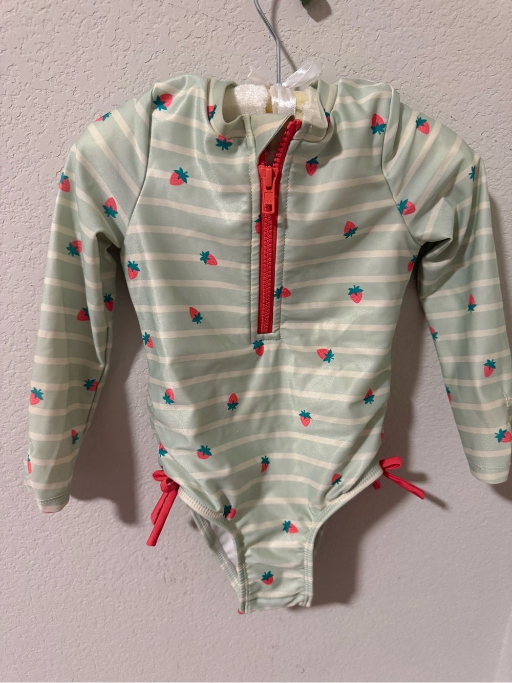 Toddler girl strawberry one piece swimsuit